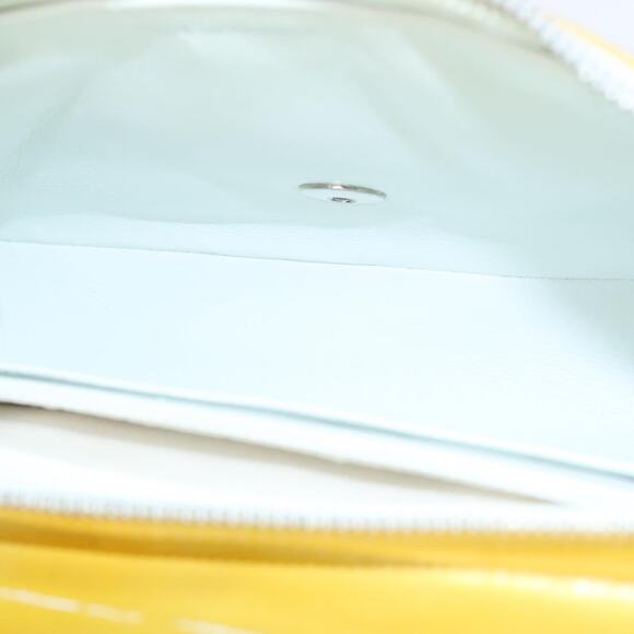 CHANEL Matelasse Backpack Patent Leather Yellow Silver CC - Picture 10 of 16